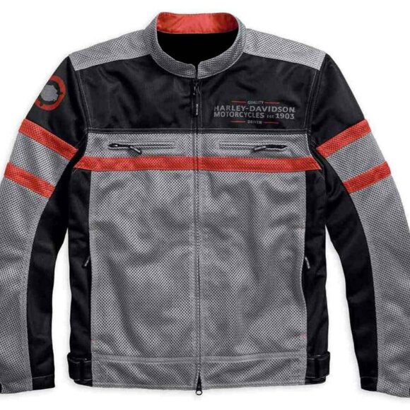 Harley Davidson Diffusion Color blocked Mesh Riding Jacket - Picture 1 of 7